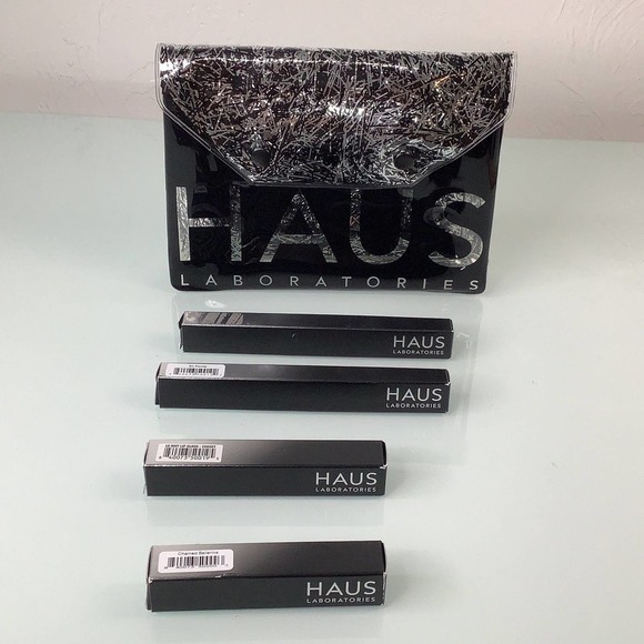 Haus Laboratories bundle of 4 make up products and cosmetic pouch NEW - Picture 1 of 11